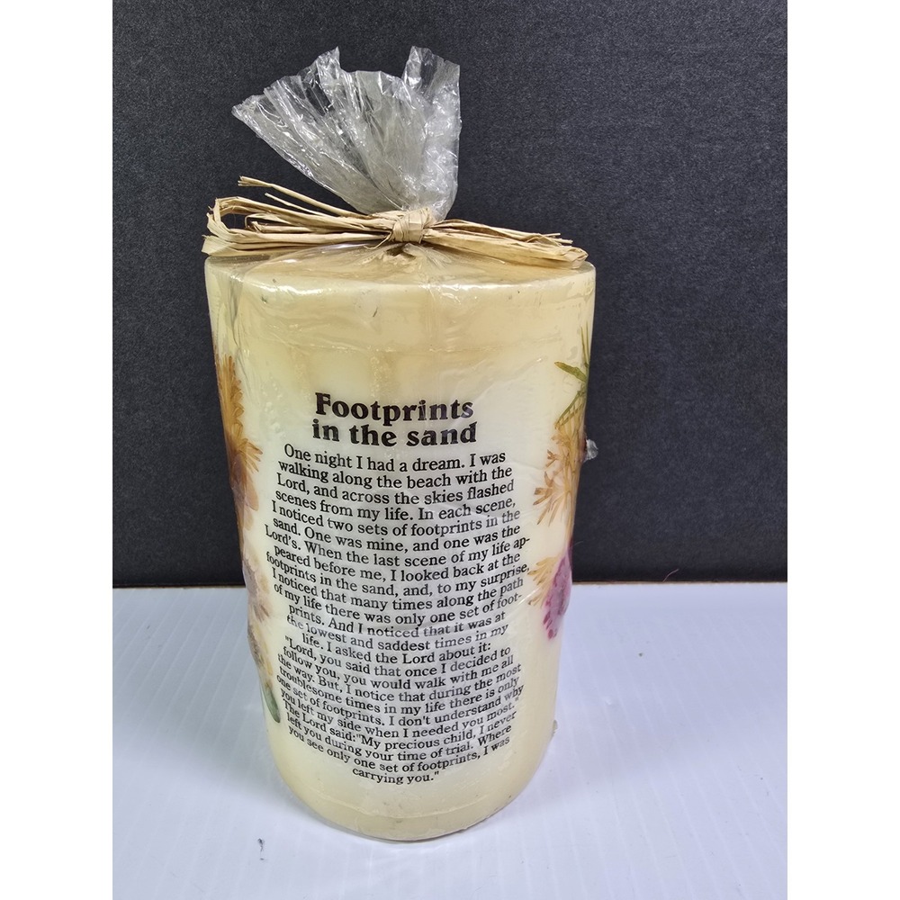 Footprints In The Sand Candle, Light In Your Life, Jesus Saves, God Is Good All